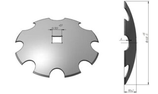 Диск борони ДМТ ВА-01.403-Б (вирізний) борований Велес Агро