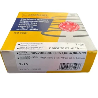 Комплект поршневих кілець 21-1004060-Р1 (2.0037.70.05) двигуни серії Д‑21 (Mar-Mot)